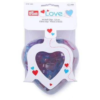 Prym Stoffclips 2,6 cm, Herzbox, 40 Stück 610185